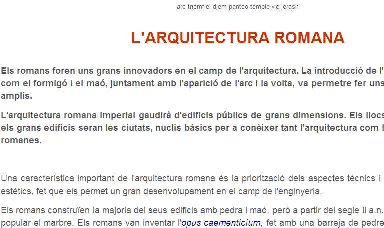 L´arquitectura romana | Recurso educativo 33515