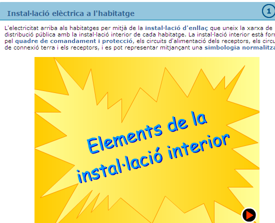 Instal·lació elèctrica a l'habitatge | Recurso educativo 34054