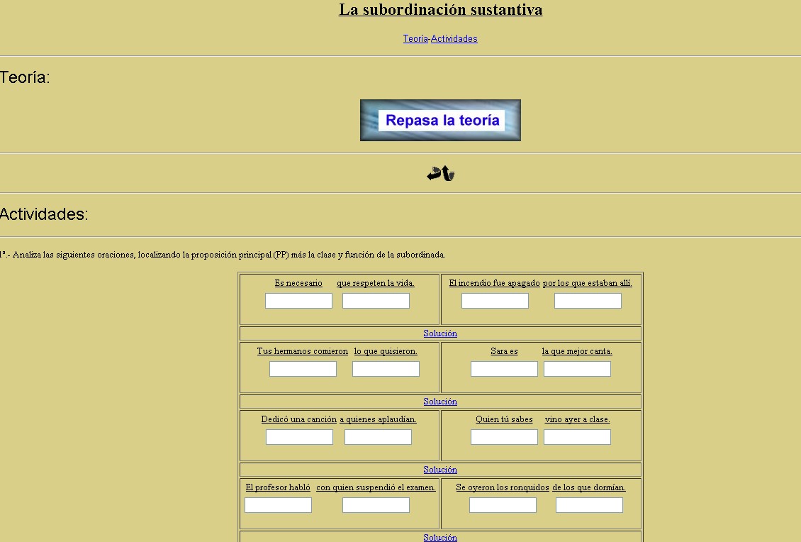 La subordinación sustantiva | Recurso educativo 35524