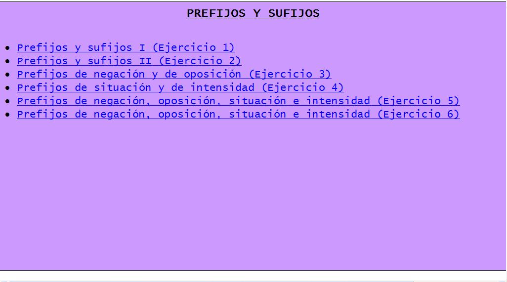 Prefijos y sufijos | Recurso educativo 35881