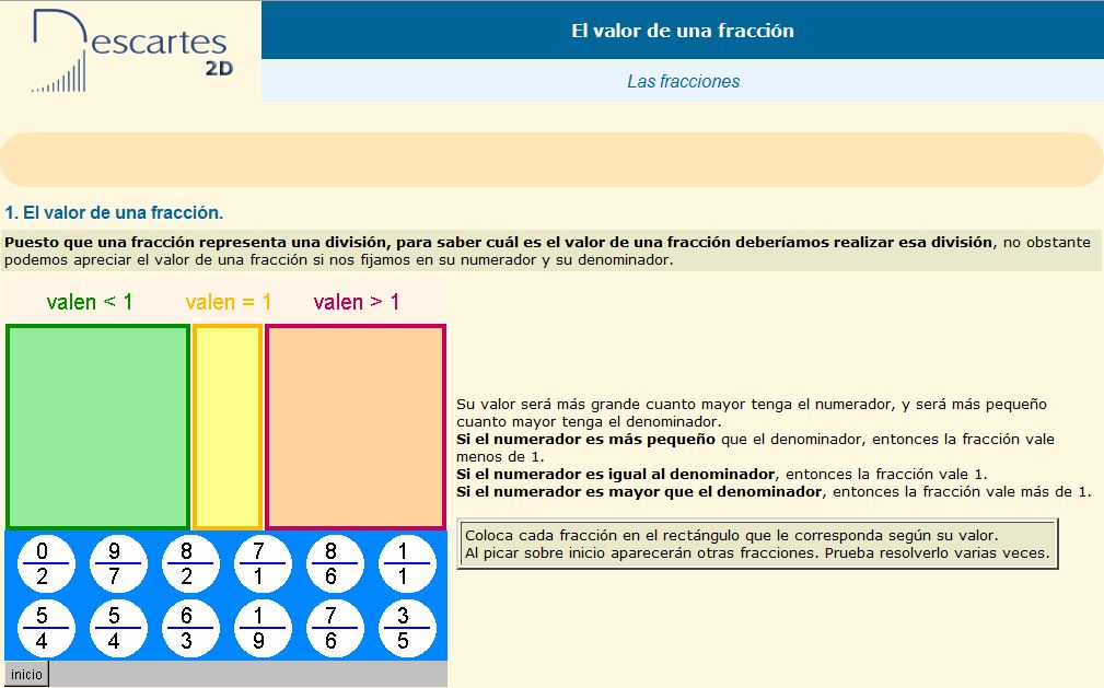 Valor de una fracción | Recurso educativo 36644