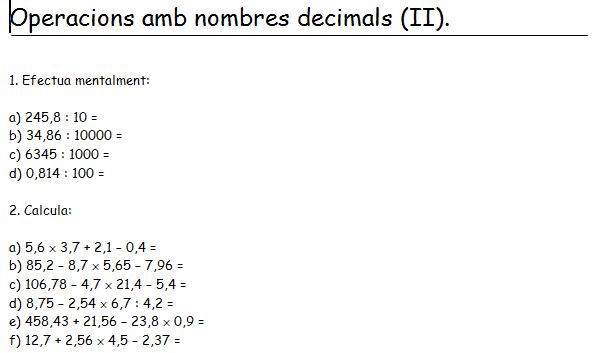 Nombres decimals | Recurso educativo 36996