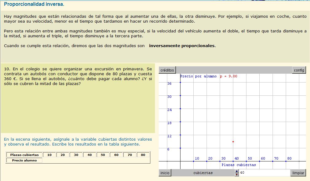 Proporcionalidad inversa | Recurso educativo 37029