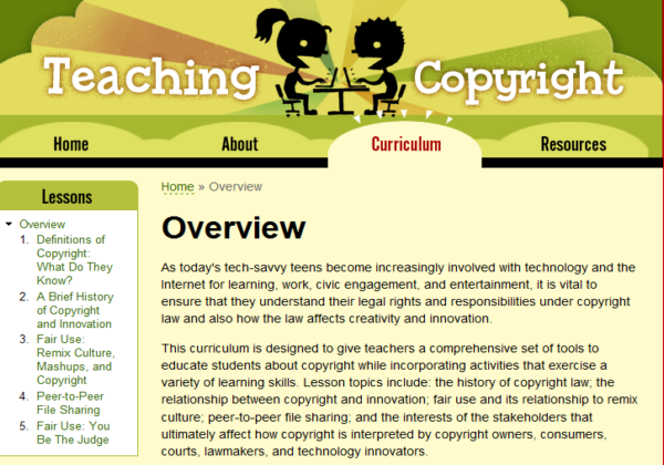 Website: Teaching copyright | Recurso educativo 37655