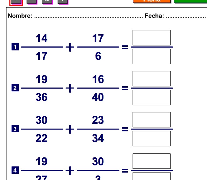 Suma de fracciones | Recurso educativo 38498