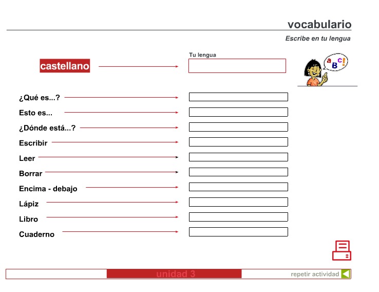 Los verbos del colegio | Recurso educativo 40186