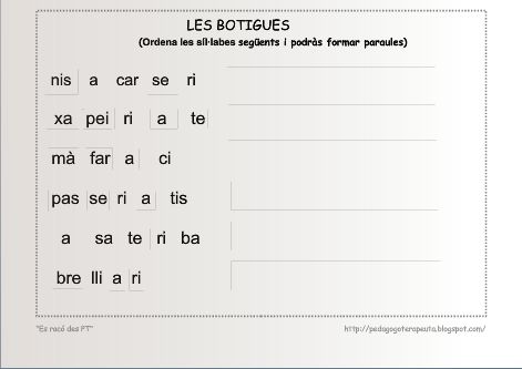 Síl·labes | Recurso educativo 41940