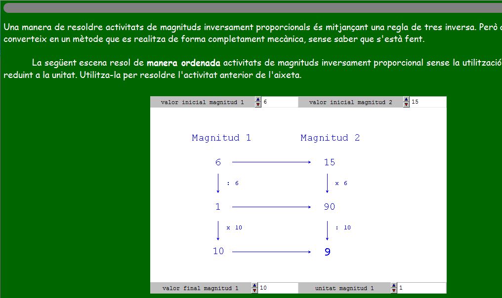 MAgnitudes inversament proporcionals | Recurso educativo 44061