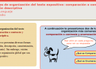 Dos modelos de organización del texto expositivo: comparación o contraste y enumeración descriptiva | Recurso educativo 44075