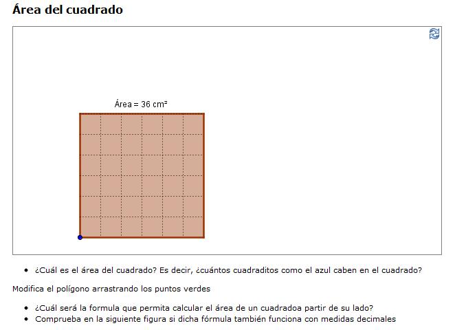 Área del cuadrado | Recurso educativo 44781