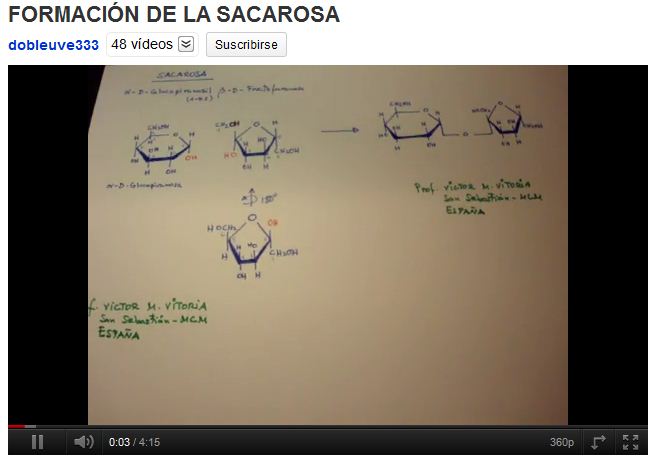 Formació de la sacarosa | Recurso educativo 46595