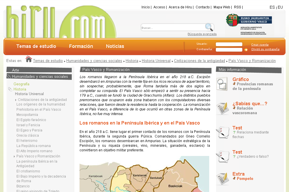 País Vasco y romanización | Recurso educativo 48250