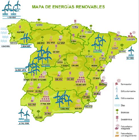 Mapa de energía renovable | Recurso educativo 48866