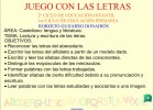 Juego con las letras | Recurso educativo 49520