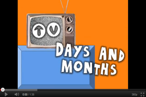 Song: TV days and months | Recurso educativo 50550