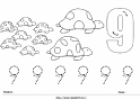 Ficha Matemáticas: El número 9 | Recurso educativo 24336