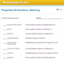 Properties of numbers: Matching | Recurso educativo 69047