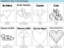 Valentine's day colouring pages | Recurso educativo 70046