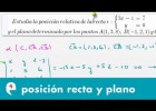 Posición relativa de una recta y un plano paralelos (ejercicio) | Recurso educativo 109328