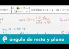 Ángulo de recta y plano (ejercicio) | Recurso educativo 109334