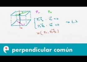 Perpendicular común a dos rectas cruzadas (ejercicio) | Recurso educativo 109342