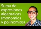 Suma de expresiones algebraicas (monomios y polinomios) | Recurso educativo 110971