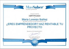 Curso de ¿Eres emprendedor? Haz rentable tu proyecto | MasSaber | Recurso educativo 114078