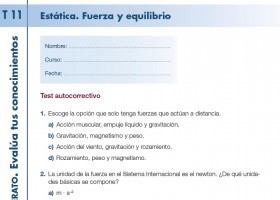 Evalúa tus conocimientos. 11. Estática. Fuerza y equilibrio | Recurso educativo 724607