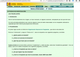 Actividad de investigación sobre los trasplantes. | Recurso educativo 737979