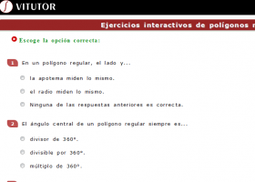 Ejercicios interactivos de polígonos regulares. | Recurso educativo 739447