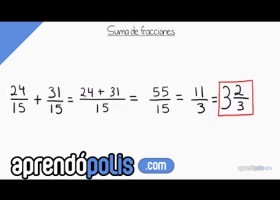 APRENDÓPOLIS Suma de fracciones diferente denominador | Recurso educativo 753842