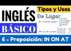 Preposiciones IN ON AT en inglés de lugar, tiempo y movimiento | Recurso educativo 765167