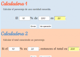 Calcular porcentaje online: calcular porcentaje, descuento y aumento. | Recurso educativo 766405