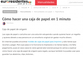 Com fer una caixa de paper | Recurso educativo 787836